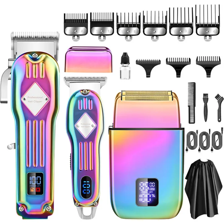 Xdovet Haarschneidemaschine,Haarschneider Kit(Bunt) - Multifunktionale Präzisionstrimmer Set, USB-Schnellladung, Wasserdicht