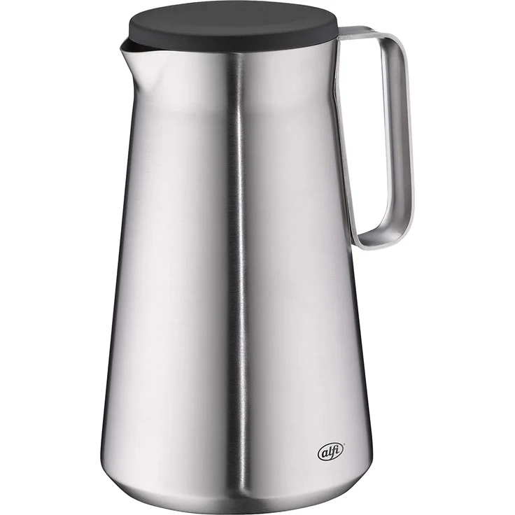 alfi 1347.205.100 Isolierkanne Drive!, Edelstahl mattiert 1,0 l, doppelwandiger Edelstahl, Spülmaschinenfest, 12 Stunden heiß, 24 Stunden kalt – Bild 1