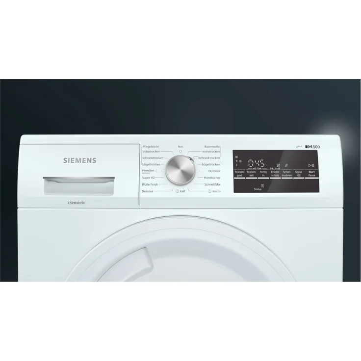Siemens WT45R4A8, Wärmepumpentrockner, A+++, Fassungsvermögen 8 kg, Standgerät, Breite 59,8 cm, Display, Wäschetrockner mit Automatik - Preisvergleich – Bild 3