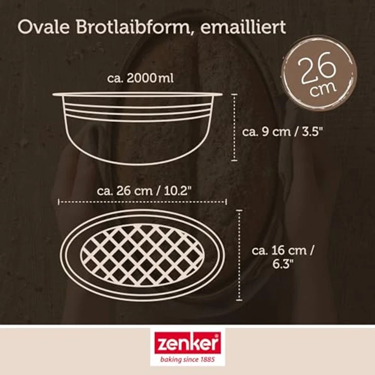 Zenker Dein Brot! Brotbackform, oval, le – Bild 5