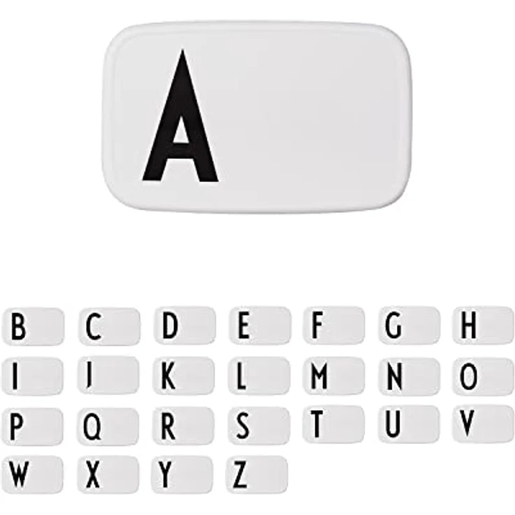 Design Letters Lunch Box, Kunststoff, weiß-schwarz, 18 cm – Bild 2