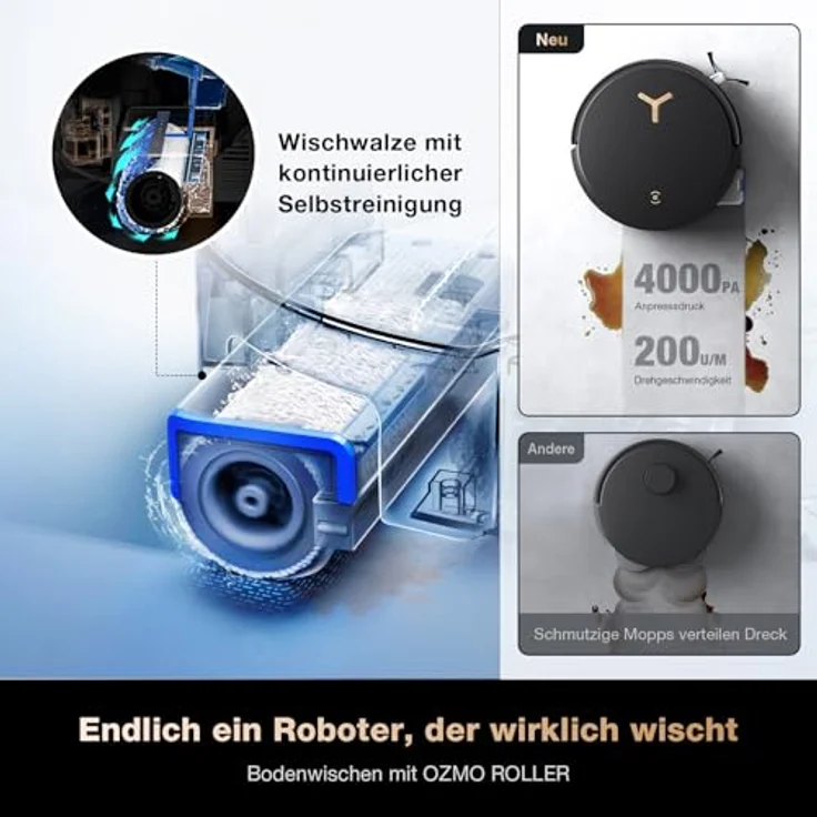 ECOVACS DEEBOT X8 PRO OMNI Schwarz Saug-Wisch-Roboter mit Reinigungsstation – Bild 3