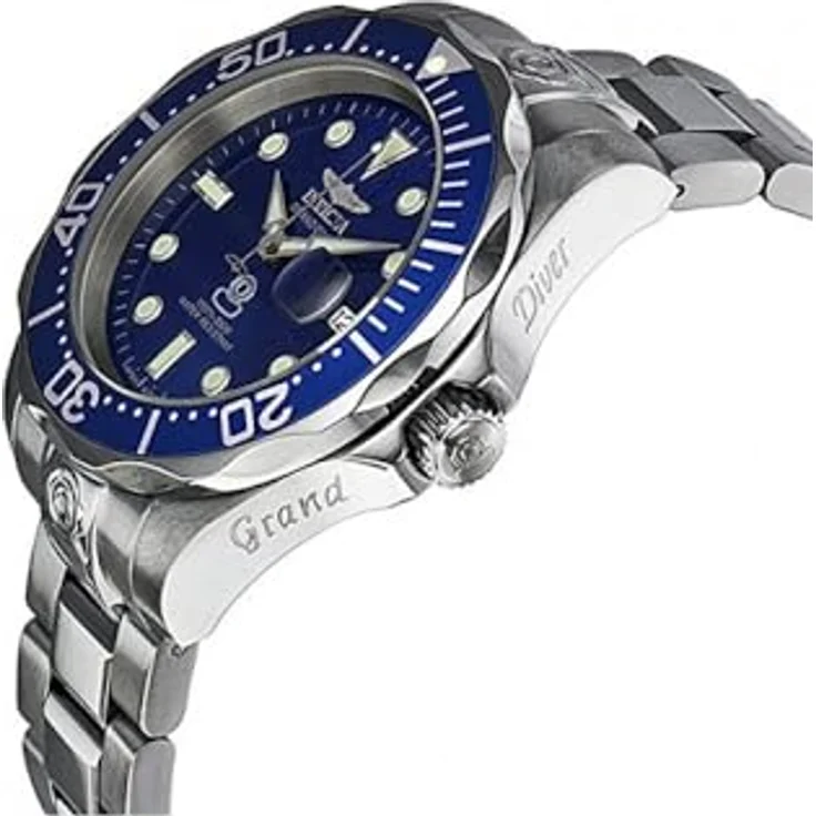 Invicta Pro Diver 3045, Edelstahl Herren Automatikuhr mit blauem Zifferblatt, 47mm, 30 bar wasserdicht – Bild 3