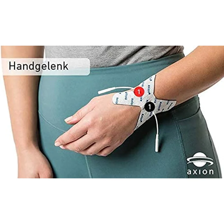 2 Gelenk Elektroden-Pads - Ideale Form für Körperrundungen wie Ellenbogen, Knie, Hacken | EMS-Training & TENS-Schmerztherapie | Selbstklebende TENS-EMS Elektroden für Reizstrom-Geräte | - axion – Bild 3