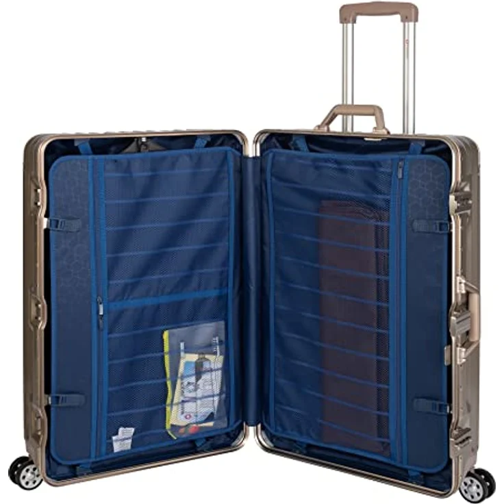 Travelhouse London Hartschalen Koffer - 75cm, Gold - 4X 360° Rollen, 2X TSA – Bild 2