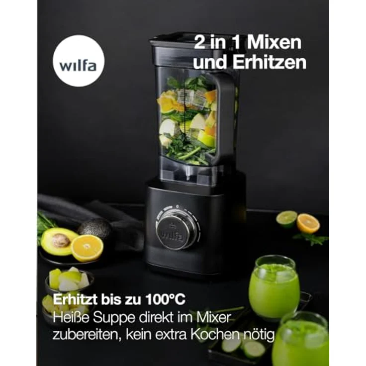 Wilfa Powerfuel 1800 Blender, Standmixer mit 1800W Motor, 27.000 U/min, 1,8L Tritan-Gefäß, Schwarz – Bild 8