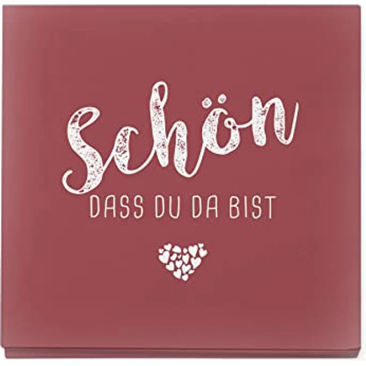 itenga Servietten Schön dass du da bist, 30 x 30 cm, 3-lagig, 40 Stück, bordeaux rot für Kommunion, Konfirmation, Hochzeit und Taufe – Bild 2
