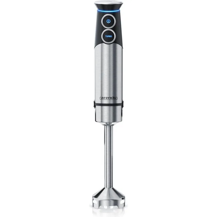 Arendo Stabmixer, 1500 W, Pürierstab Edelstahl, stufenlose Geschwindigkeit + Turbotaste, ergonomischer Griff