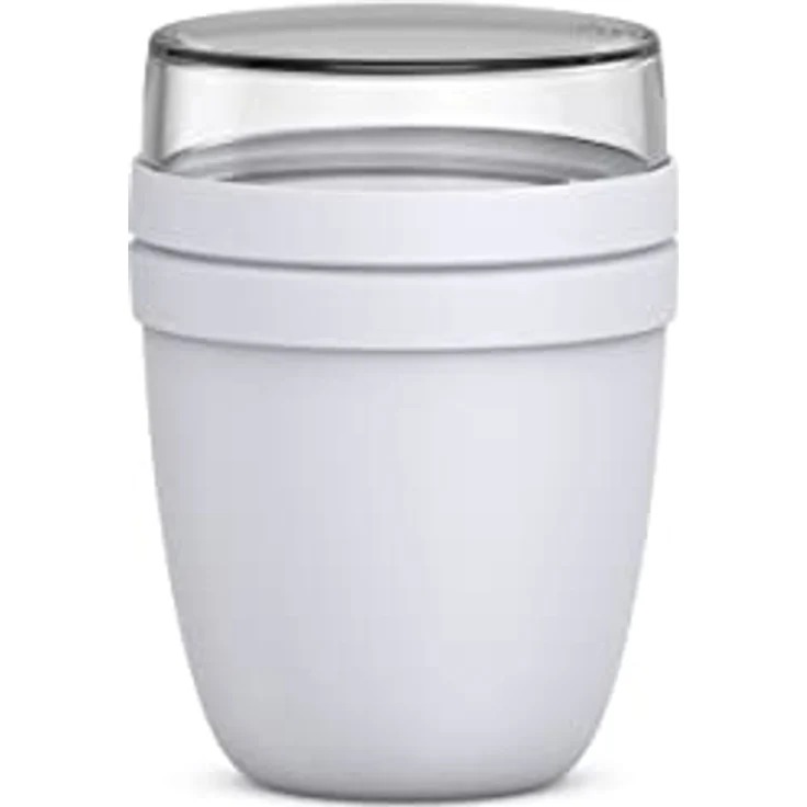 Mepal - Mini Lunchpot Ellipse - Praktischer Müslibecher, Joghurtbecher, To Go Becher - Geeignet für Tiefkühler, Mikrowelle & Spülmachine - 300 ml - Cool Grey - Preisvergleich – Bild 1
