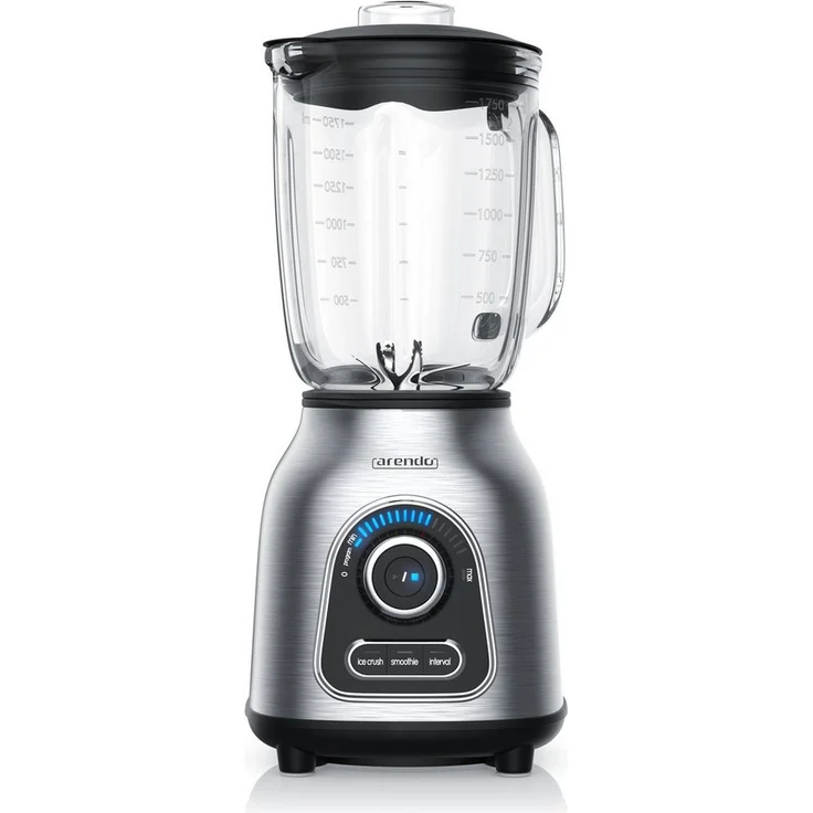 Arendo Standmixer, 1400 W, Edelstahl Power Mixer, Hochleistungsmixer, 1,75l Glasbehälter, Blender