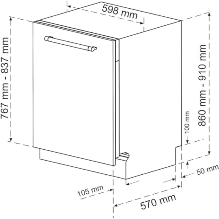 Oranier GXL670, Vollintegrierbarer Einbaugeschirrspüler XXL mit 15 Maßgedecken und 6 Programmen, Edelstahl-Innenbehälter – Bild 9