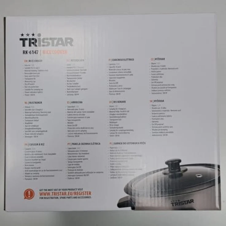 Tristar Reiskocher RK-6147, elektrischer Reiskocher für 2 bis 6 Portionen, schwarz – Bild 4