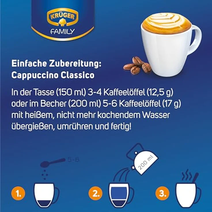 Krüger Cappuccino Classico, 500g – Bild 4