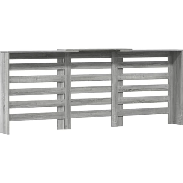 vidaXL Heizkörperverkleidung Grau Sonoma, Holzwerkstoff mit moderner Latten-Optik, 205x21,5x83,5 cm – Bild 9