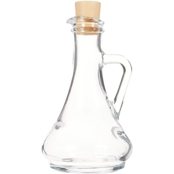 Pasabahce Essigspender Set, 2-tlg. Ausgießer für Öl und Essig, 260 ml, Korkverschluss, modernes Design – Bild 5