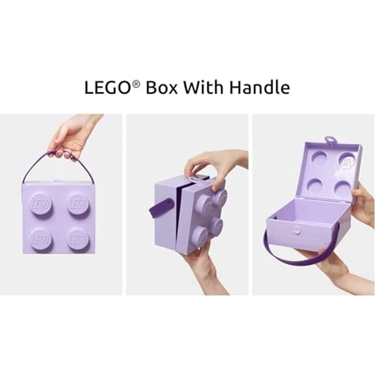 LEGO Brotdose mit Tragegriff, Tragbare Aufbewahrungsbox, rot – Bild 6