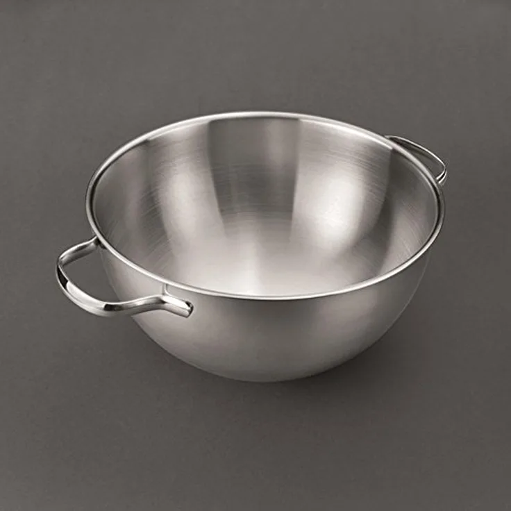 Kelomat 1853-248, Schneeschüssel 22, Rührschüssel aus rostfreiem Edelstahl, 25 cm lang, 23.5 cm Durchmesser, spülmaschinenfest, silber