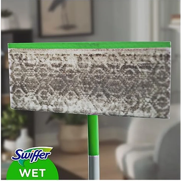 Swiffer Bodenwischer Feuchte Bodentücher Nachfüllpack Mit Zitrone Frischem Duft 10x, Für Eine Schnelle Und Einfache Reinigung, Lemon, Grün/Weiß – Bild 2