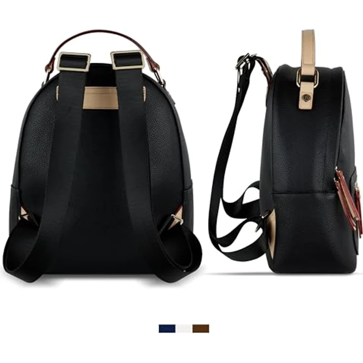 bugatti Ella City Rucksack, 29 cm, schwarz, 100% Polyurethan, kompakt designiert – Bild 3