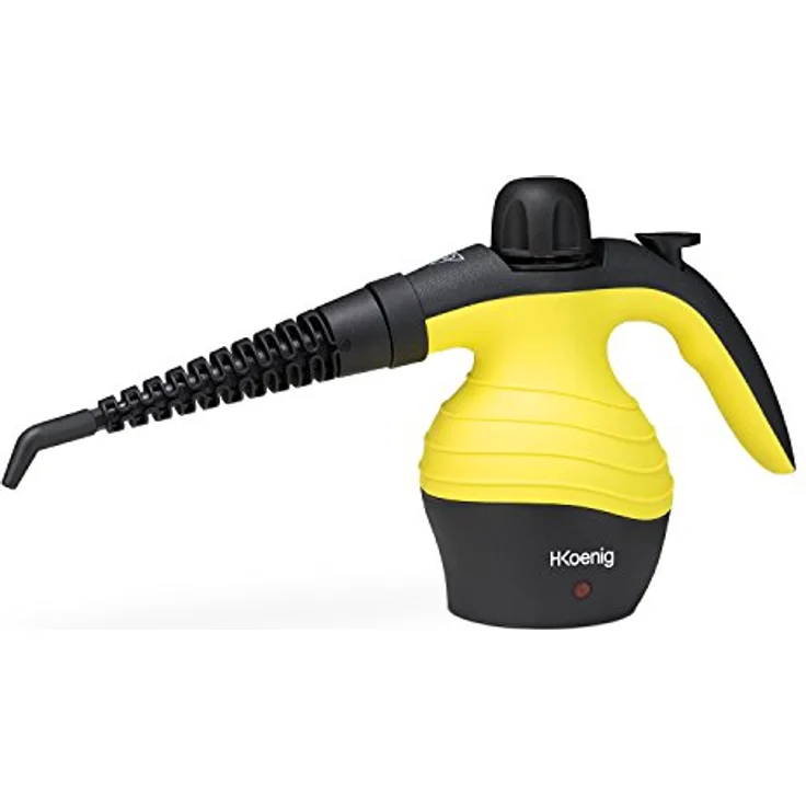 H.Koenig Handdampfreiniger NV60 - 3,5 bar - verschiedene Aufsätze - 350 ml Wassertank - 1000W - gelb – Bild 6