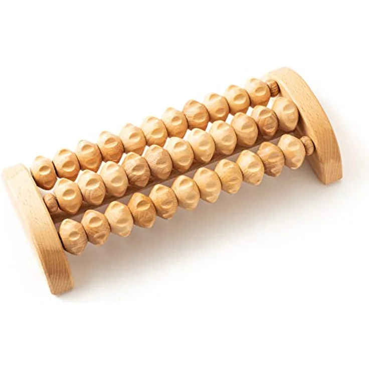 Tuuli Accessories Massage Massagerolle Massageroller Massagegerät Fuß Fußmassagegerät Fußroller Fußmassage aus Holz 26x12 cm – Bild 2