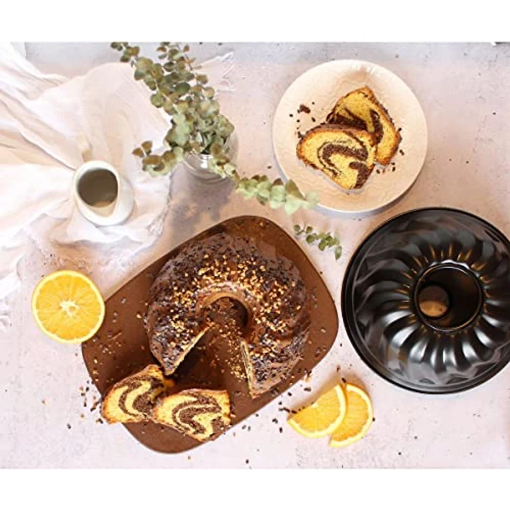 Zenker Gugelhupfform Ø 25 cm, Kuchenform stabil & beschichtet, für saftigen Gugelhupf, runde Backform mit Antihaftbeschichtung, Menge: 1 Stück – Bild 2