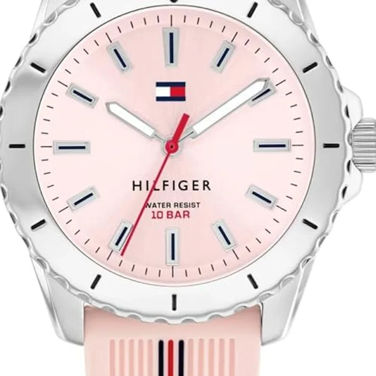 Tommy Hilfiger Quarzuhr GIRLS 1720052, rosa Armbanduhr mit Silikonband, wasserdicht bis 10 bar, ideal als Geschenk für Mädchen – Bild 3