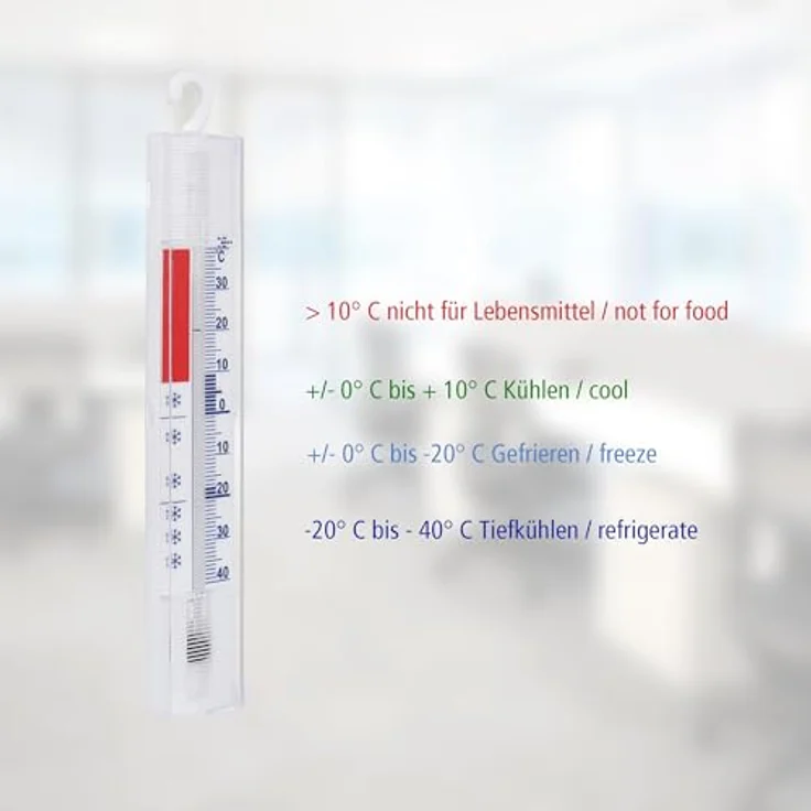 Lantelme 3 Stück Kühlschrankthermometer Set auch für Gefrierschrank Eisschrank geeignet Kühlschrank Thermometer Analog mit Haken + / - 40 °C 4883 – Bild 6