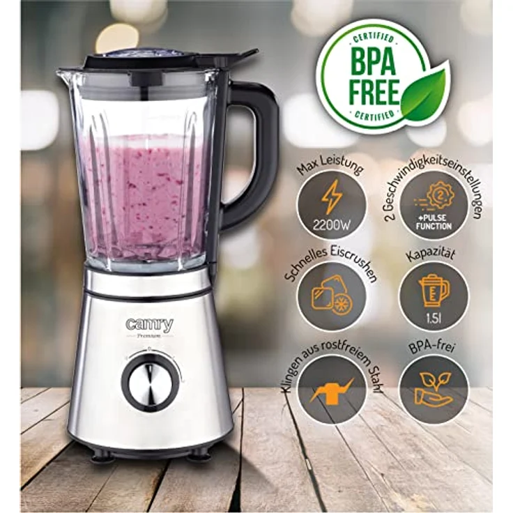 Camry Blenderis CR 4083, Standmixer, Schwarz – Bild 3