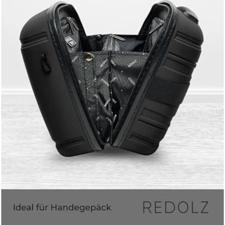 REDOLZ Hartschalen Handgepäck Kosmetik-Koffer | Stabiles Beauty-Case mit Aufsteckfunktion | 34 x 17 x 27 cm aus leichtem Polypropylen (Essentials 11) – Bild 2