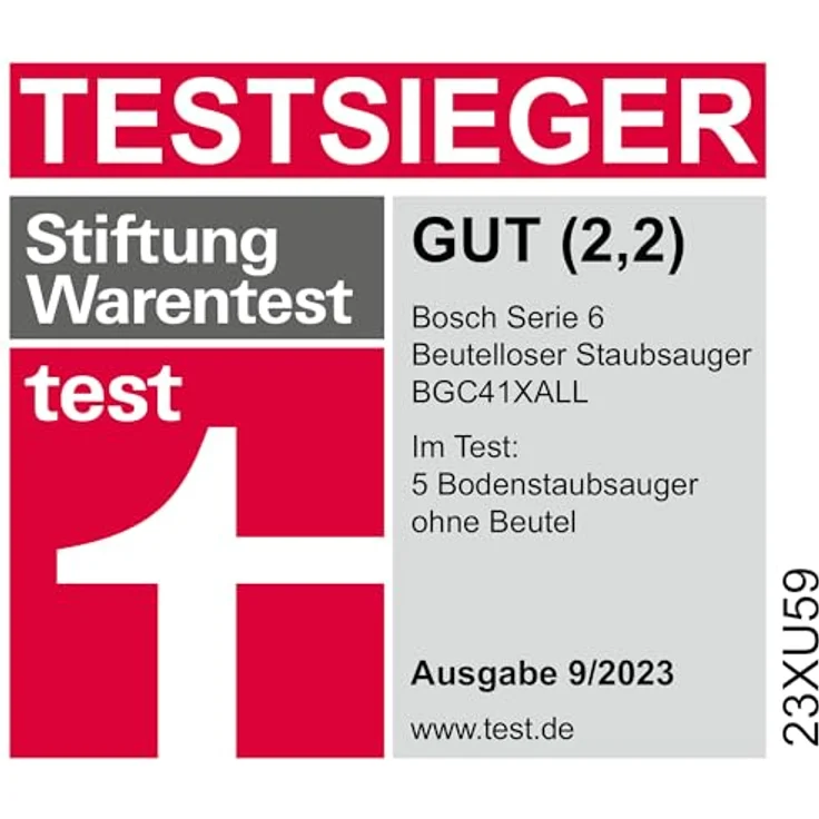 Bosch BGC41XALL Serie 6 Bodenstaubsauger, 700 Watt, beutellos, weiß – Bild 2