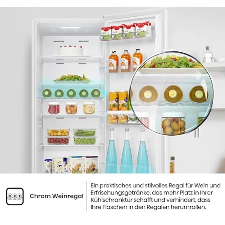 Hisense RL415N4AWC Kühlschrank ohne Gefrierfach, 292 l Kühlvolumen, CrispZone-Schublade, LED-Innenbeleuchtung – Bild 7