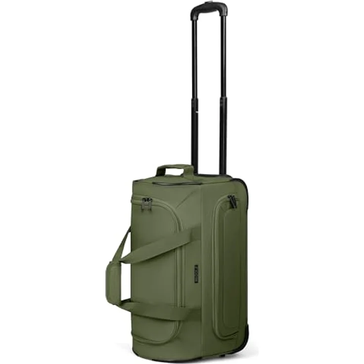 Redolz Duffle Essentials 2-Rollen Reisetasche, 28 cm, 39 l, grün, mit arretierbarem Griff und äußeren Taschen – Bild 6