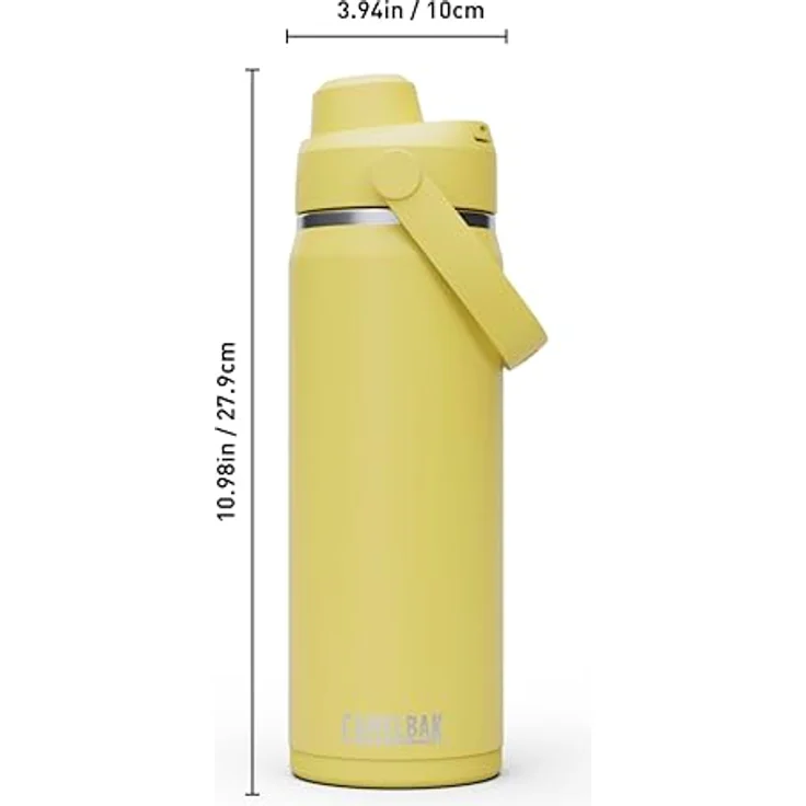 CamelBak Thrive Chug Trinkflasche, isolierter Edelstahl, 590 ml, auslaufsicher, gelbe Blüte – Bild 4