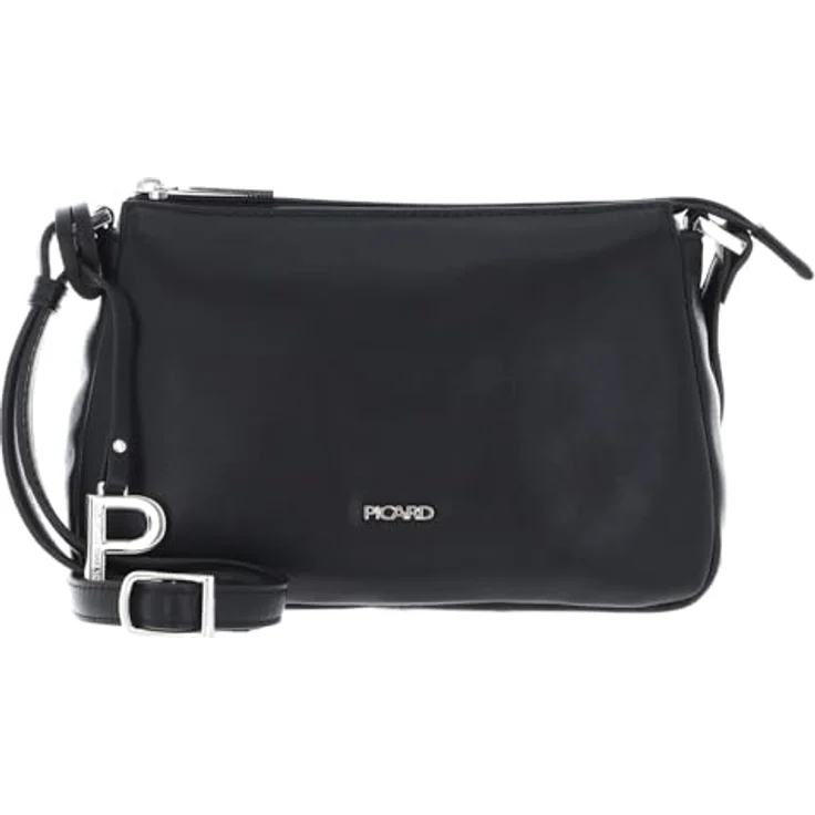 Picard Really Umhängetasche, Leder 22 cm, schwarz, 100% Leder – Bild 1