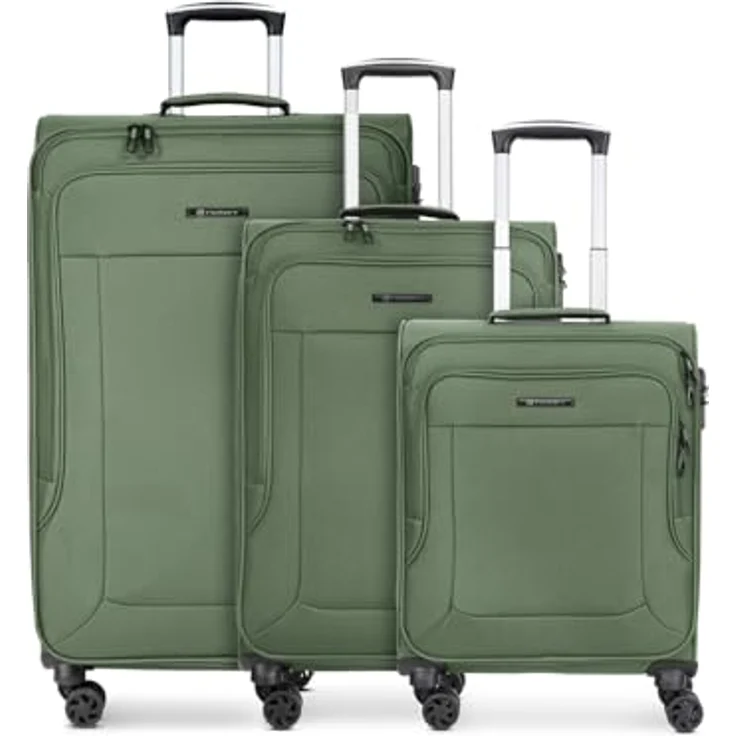 Franky, Koffer, Melbourne 3.0 4-Rollen Kofferset 3tlg. mit Dehnfalte, Grün, (90 l, XL) – Bild 1