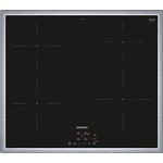 Siemens EH645BEB6E iQ100, Induktionskochfeld, 60 cm, Schwarz, Mit Rahmen aufliegend, TouchSlider, PowerBoost, powerInduktion - schneller, sauberer und sicherer kochen