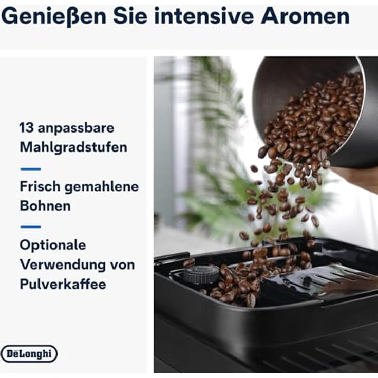 De'Longhi Magnifica Evo Next ECAM312.80.TB, Kaffeevollautomat mit 13 Getränken, 2,4'' TFT Farbdisplay, LatteCrema Milchsystem, Titan – Bild 3