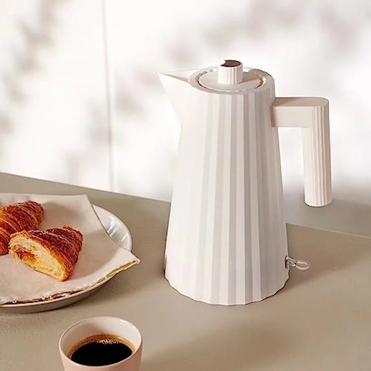 Alessi Plissé MDL06 W elektrischer Wasserkocher, aus thermoplastischem Harz, 2400W, 1,7L, weiß – Bild 5