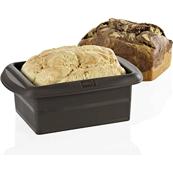 Lurch FlexiForm Kastenform, Brotbackform aus 100% BPA-freiem Platin-Silikon, 14,5 x 10,5 cm, Braun – Bild 9
