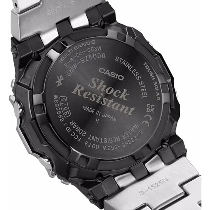 Casio G-SHOCK Tough Solar, Edelstahl Armbanduhr in Silber, Modell GMW-BZ5000D-1, hergestellt in Yamagata – Bild 2