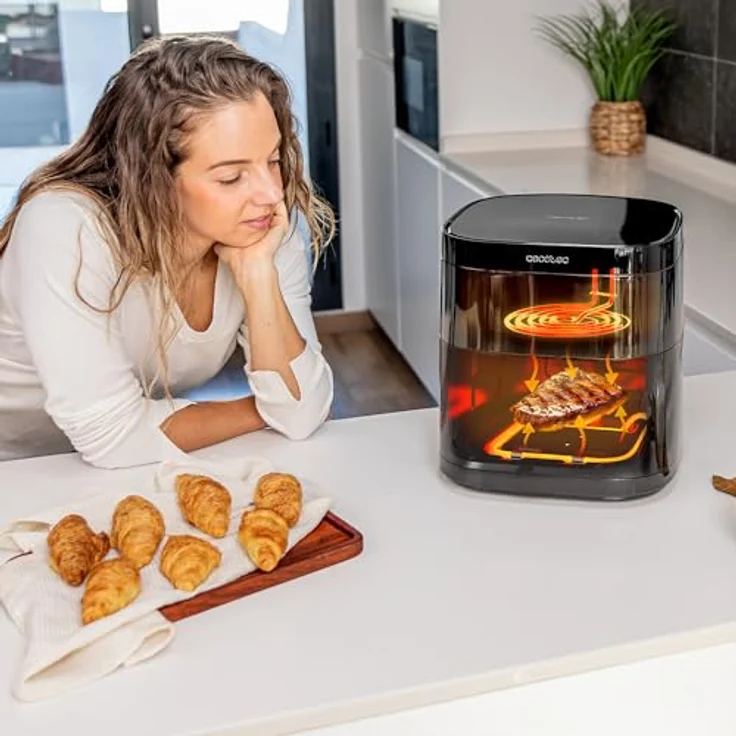 Cecotec Cecofry DuoHeat 6000, Heißluftfritteuse ohne Öl, 6L, 2200W, doppelte Heizelemente, 3D-Garen, Grillin Style, 8 Menüs, Temperaturregelung 80-200°C – Bild 5