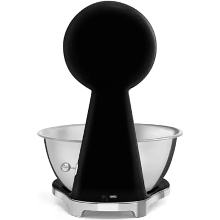 Smeg Digitale und Analoge Küchenwaage KSF01BLWW, Abnehmbare 1,8-l-Edelstahlschüssel, maximale Kapazität 5 kg, Schwarz – Bild 2