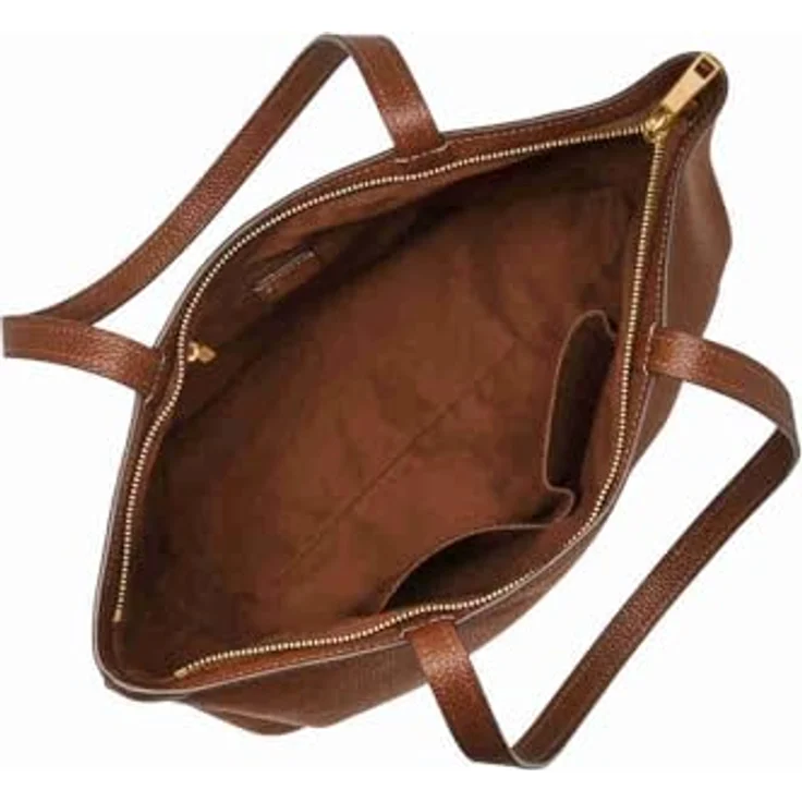 Fossil Jessie Shopper Tasche, Damen Handtasche aus Leder 40.5 cm, mit Handyfach, braun – Bild 3