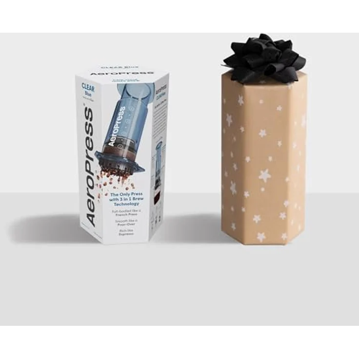 AeroPress Clear Blue Coffee Press - Transparentes Blau, 3 in 1 Brew Methode kombiniert French Press, Pourover, Espresso, vollmundiger Kaffee ohne Körnung oder Bitterkeit, 10.0 Unzen Kapazität, kleine tragbare Kaffeemaschine für Camping & – Bild 5