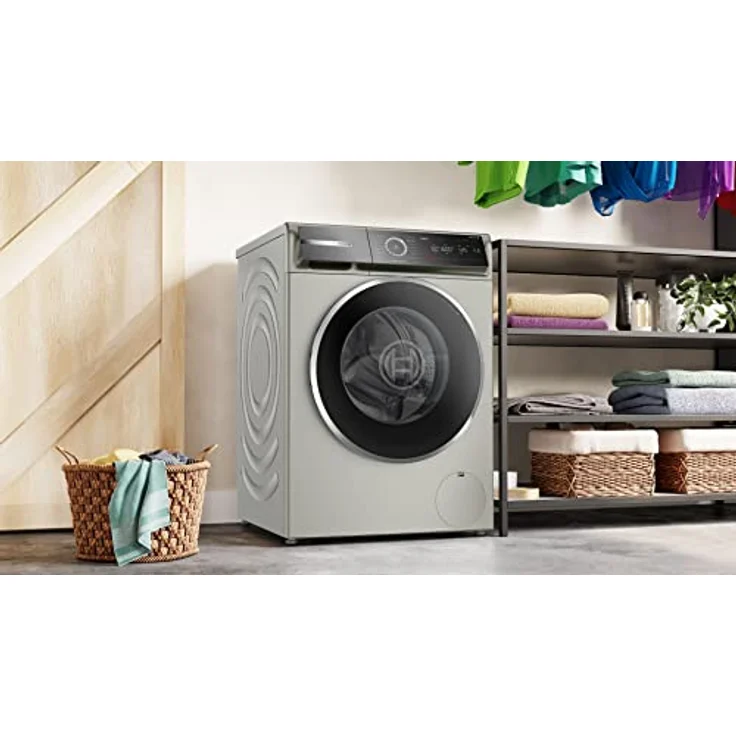 BOSCH WGB2560X0 Waschmaschine Serie 8, Frontlader mit 10kg Fassungsvermögen, 1600 UpM, Home Connect, Iron Assist, Mini Load, Active Water Plus, Silber-inox, 60cm – Bild 4