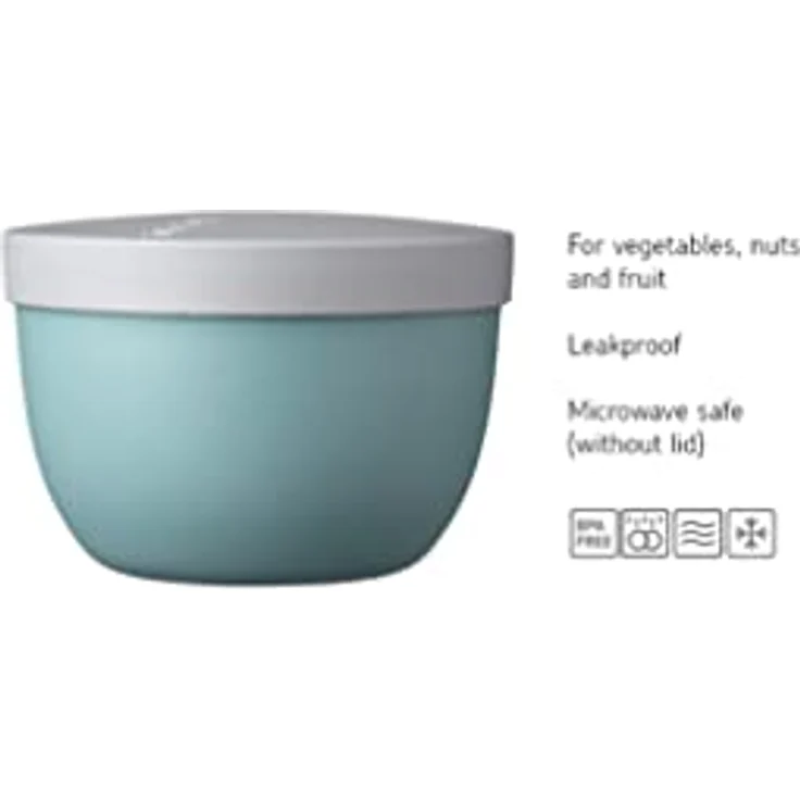 Mepal - Snackpot Ellipse - Praktischer Behälter zur Aufbewahrung & für Transport von Lebensmittel - Tiefkühltauglich - Spülmachinenfest - 350 ml - Vivid Mauve – Bild 2