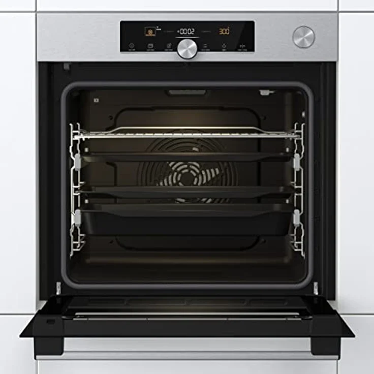Gorenje OptiBake Advanced BPSA 6747 A08XWI Einbau-Backofen, WiFi Connected, 77L, Heißluft/Pyrolyse/AutoBake/Touch Bedienung/Bratenthermometer/SteamAssist/PizzaMode 300°C, Inox Edelstahl – Bild 2
