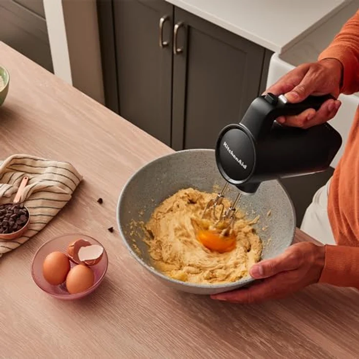 Kitchenaid Kabelloser handmixer I Kitchenaid Go I Kabellosen Handrührer mit 7 Geschwindigkeitsstufen und Akku I Schwarz – Bild 5