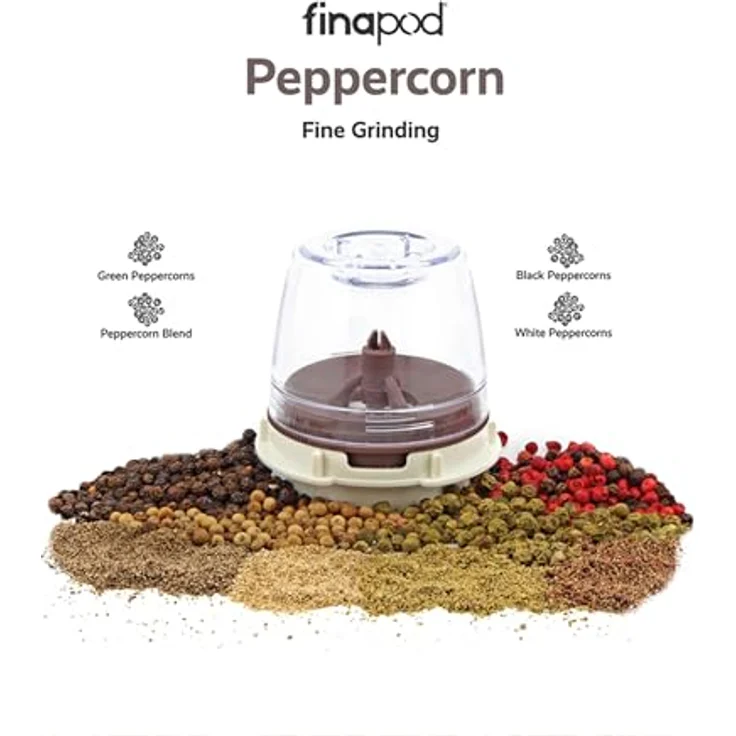 Finamill Gewürzmühle FinaMill Wechselbehälter mit Mahlwerk FinaPod-Peppercorn, (1 Stück) - Präzises Mahlen für schwarzen, roten und grünen Pfeffer – Bild 4